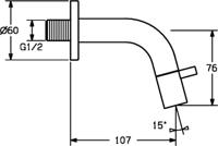 Hansa Nova Style Fonteinkraan Mat Zwart - thumbnail