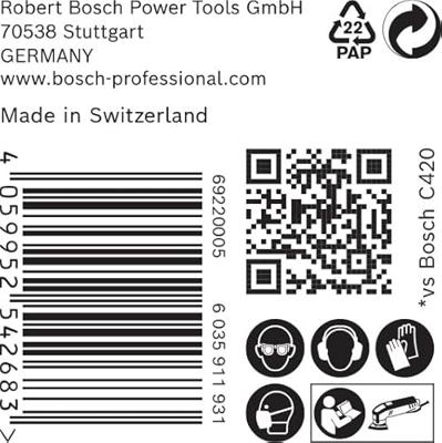 Bosch Accessories EXPERT C470 2608900930 Deltaschuurpapier Geperforeerd Korrelgrootte (num) 120 (l x b) 93 mm x 93 mm 50 stuk(s)