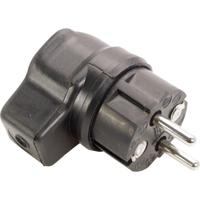AS Schwabe 62207 Haakse stekker met randaarde Massief rubber 230 V Zwart IP44 - thumbnail
