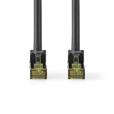 Nedis CAT7 Netwerkkabel | S/FTP | RJ45 Male | RJ45 Male | 3.00 m | Snagless | Rond | LSZH | Zwart | Label - CCGL85420BK30