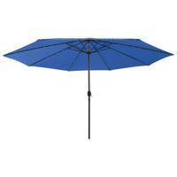 Parasol met LED-verlichting 400 cm azuurblauw - thumbnail