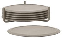 Zone Denmark Singles Onderzetters 6 st. met Houder - Taupe - thumbnail