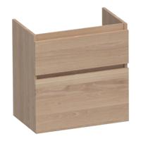 Brauer Delight - Onderkast Ondiep - 60 cm - met 2 Softclose Lades Greeploos en 1 Sifon Uitsparing - Lamellen Eiken Naturel - thumbnail