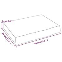 Wandschap 40x30x6 cm behandeld massief eikenhout donkergrijs - thumbnail