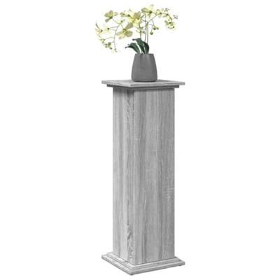Sokkel met opbergruimte 31x30x90 cm bewerkt hout grijs sonoma