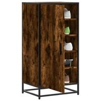 VidaXL Schoenenrek 48x38x97,5 cm bewerkt hout gerookt eikenkleurig - thumbnail