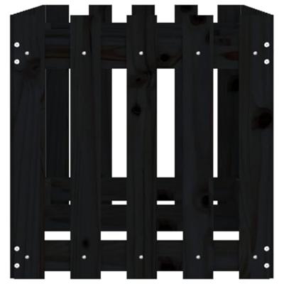 VidaXL Plantenbak verhoogd hekontwerp 150x50x50 cm grenenhout zwart