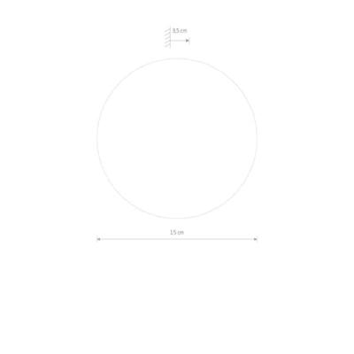 Lyora Gouden wandlampRing Led Wood S - 10280