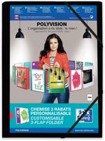 OXFORD Polyvision elastomap, formaat A4, uit PP, zwart - thumbnail