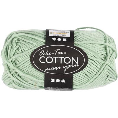Creativ Company Katoengaren, afm 8/8, l: 80-85 m, mint groen, 50 gr/ 1 bol