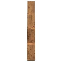 Wandschap kubus 90x15x119,5 cm bewerkt hout oud houtkleurig - thumbnail