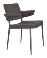 Dutchbone Eetkamerstoel 'Portland' Geweven stof, kleur Grijs - thumbnail