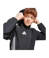 adidas Tiro 25 Competition Allweather Jacket Kids Zwart Grijs - thumbnail