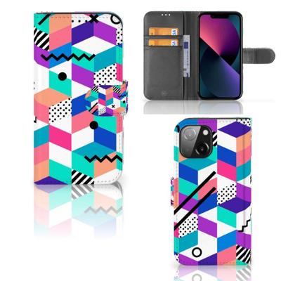 iPhone 13 Mini | Book Case | Blokken Kleurrijk