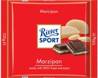 Chocolade Ritter Sport puur-marsepein 100gr - thumbnail