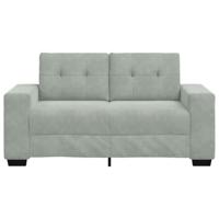 Loveseat bank 120 cm fluweel lichtgrijs - thumbnail