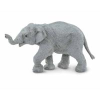 Safari wilde dieren Aziatische olifant kalf junior 9,5 cm grijs - thumbnail