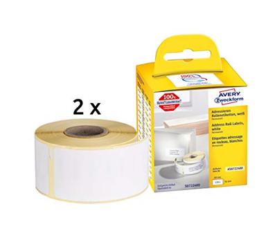 Avery-Zweckform Rol met etiketten Compatibel vervangt DYMO, Seiko 99012, S0722400 89 x 36 mm Papier Wit 520 stuk(s) Permanent hechtend Adresetiketten AS0722400
