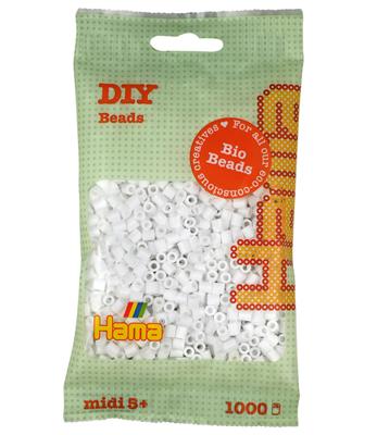 Hama bio strijkkralen - wit (001), 1000st.