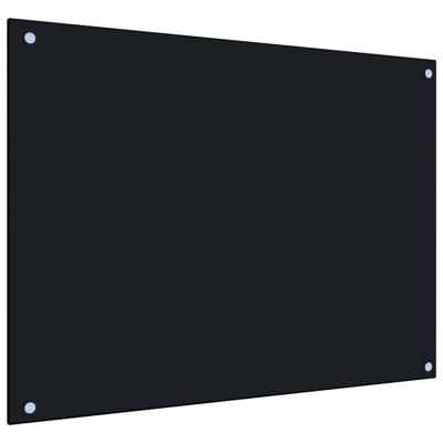 VidaXL Spatscherm keuken 80x60 cm gehard glas zwart VidaXL Spatscherm keuken 80x60 cm gehard glas zwart