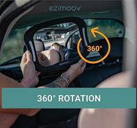 EZIMOOV EZI Mirror LED milieuvriendelijke autostoelspiegel zwart - thumbnail