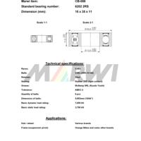 Marwi Union kogellager cb-088 6202 2rs 15x35x11 - thumbnail