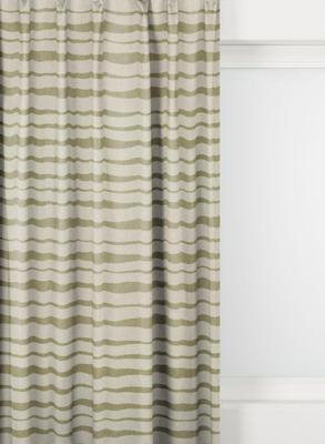 HEMA Gordijnstof Andel lichtdoorlatend golven ecru-groen (groen)