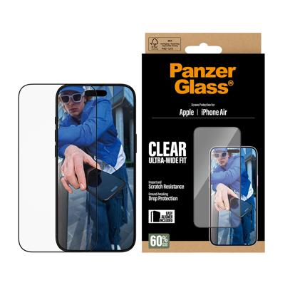 PanzerGlass PANZERGLASS - Screen Protector iPhone 17 Air Ultra-Wide Fit w. EasyAligner PG76830 Screenprotector (glas) Apple iPhone Air. 1 stuk(s) Krasvast