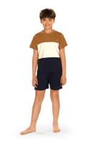 Jongens shortama brede strepen - thumbnail