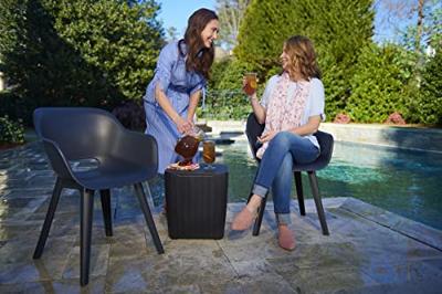 Tuinstoel Akola antraciet set van 2