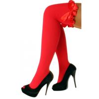 Kousen rood met rode strikken Britney - thumbnail