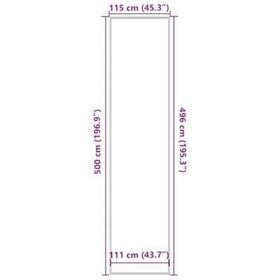 Deurmat 115x500 cm bruin