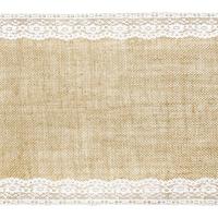 Jute Tafelloper met Kanten Rand (2,75m) - thumbnail