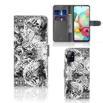 Telefoonhoesje met Naam Samsung Galaxy A71 Skulls Angel Telefoonhoesje met Naam Samsung Galaxy A71 Skulls Angel