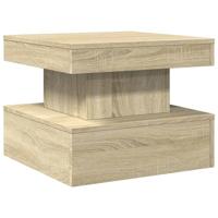 Salontafel met LED-verlichting 50x50x40 cm sonoma eiken - thumbnail