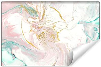Fotobehang - Stijlvolle marmeren abstractie, Roze/wit, in 11 maten te koop, inclusief behanglijm - thumbnail