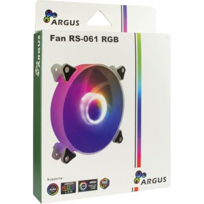 Inter-Tech Argus RS061 PC-ventilator Grijs (b x h x d) 120 x 120 x 25 mm Incl. LED-verlichting