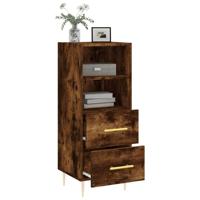 Dressoir 34,5x34x90 cm bewerkt hout gerookt eiken - thumbnail