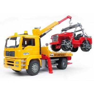 bruder MAN TGA Takelwagen met Jeep modelvoertuig - thumbnail