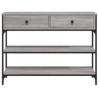 Wandtafel 100x25x75 cm bewerkt hout grijs sonoma eikenkleurig - thumbnail