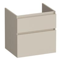 Brauer Delight - Onderkast - 60 cm - met 2 Softclose Lades Greeploos en 1 Sifon Uitsparing - Mat Beige - thumbnail