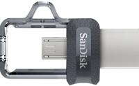 SanDisk Ultra Dual m3.0 USB flash drive 32 GB USB Type-A / Micro-USB 3.2 Gen 1 (3.1 Gen 1) Zwart, Zilver, Transparant - thumbnail
