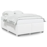 Bedframe kunstleer wit 140x190 cm - thumbnail