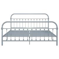 Bedframe metaal grijs 180x200 cm - thumbnail