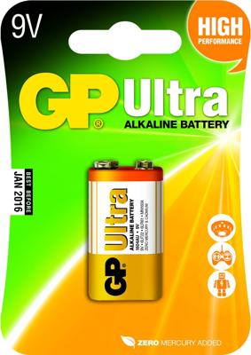 GP ULTRA 9 volt 6LR61 E-blok 3012540 GP ULTRA 9 volt 6LR61 E-blok 3012540