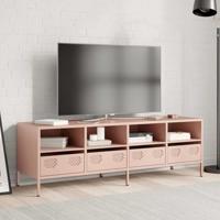 Tv-meubel 135x39x43,5 cm koudgewalst staal roze - thumbnail