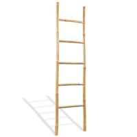 VidaXL Handdoekladder met 5 sporten 150 cm bamboe - thumbnail