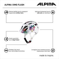 Olympic Sportswear Alpina sports kinderhelm ximo flash white flower 49-54 glans - thumbnail