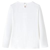 Kindershirt met lange mouwen berenprint 128 ecru - thumbnail