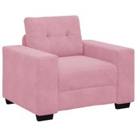 Bankstel 3 pcs Roze 221 x 80 x 80 cm Fluweel - thumbnail